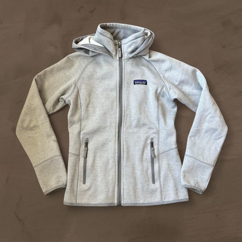Patagonia Womens Tech Fleece Birch Gray Fleece Lined Jacket XS
